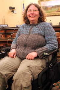 Photo by Mike Nemeth Mira Ingram traveled from San Francisco to the Capitol this week to support AB 2175.