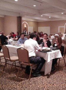 Photo by Stephanie BabbParticipants chat at the Reverse Trade Show in Fresno this week.