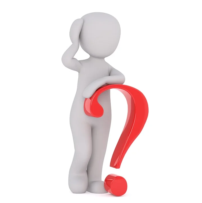 man holding a question mark